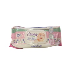 اوماى كير مناديل - Omay Care Wipes (Sensitive, 120PC)