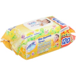 لارا بيبى مناديل - Lara Baby Wipes (كاموميل, بدون, 120PC)