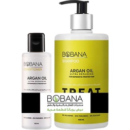 بوبانا شامبو - Bobana Shampoo (400ml, ارجان, +بلسم 100ml مجانا)