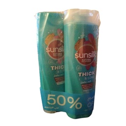صانسيلك شامبو + بلسم كثيف وطويل خصم 50% - Sunsilk Shampoo &amp; Conditioner Thick &amp; Long Offer 50% (360ml)