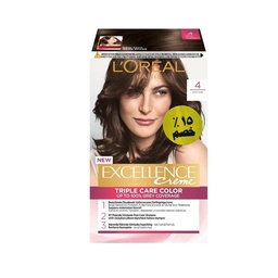 لوريال اكسيلنس صبغة خصم 15% - Loreal Excellence Color Discount 15% (48ml, بنى 4)