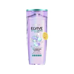 لوريال الفيف شامبو حمض الساليسيليك&amp;الهيالورونيك - Loreal Elvive Shampoo Salicylic&amp;Hyaluronic Acids (400ml, Save 32 L.E)