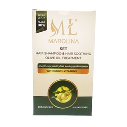 مارولينا شامبو و بلسم زيت زيتون خصم 30% - Marolina Shampoo &amp; Conditioner Olive Oil Offer 30% (450ml+450ml)