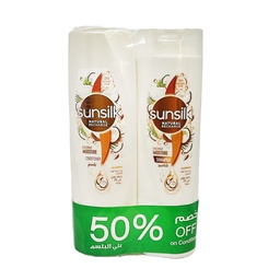 صانسيلك شامبو + بلسم جوز هند خصم 50% - Sunsilk Shampoo &amp; Conditioner Coconut Offer 50% (350ml)