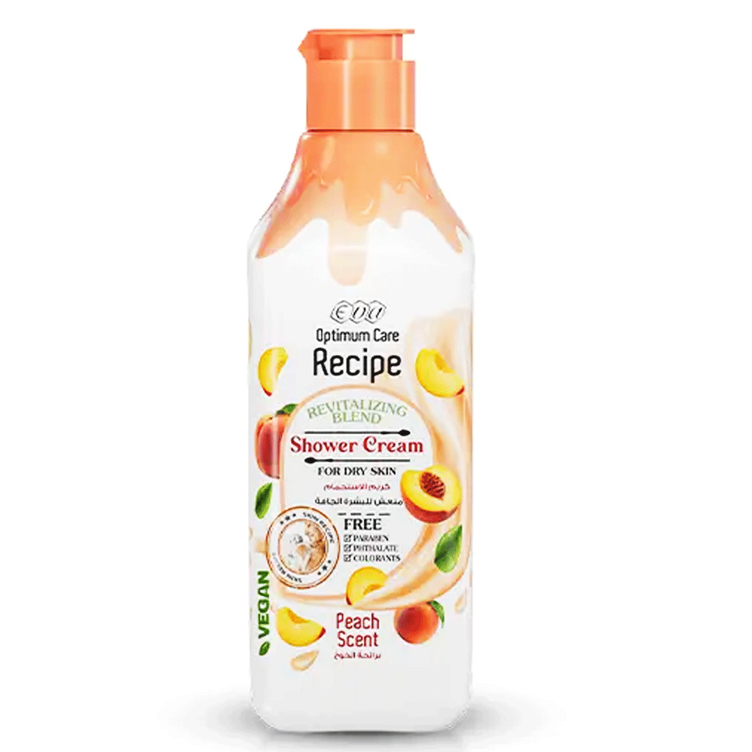 ايفا اوبتيموم كير ريسبى شاور كريم خوخ - Eva Optimum Care recipe Shower Cream Peach (370ml)